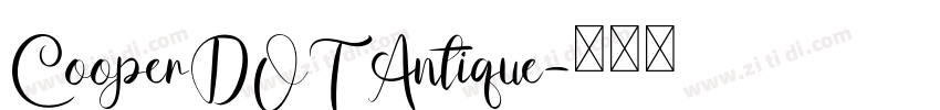 CooperDOT Antique字体转换
